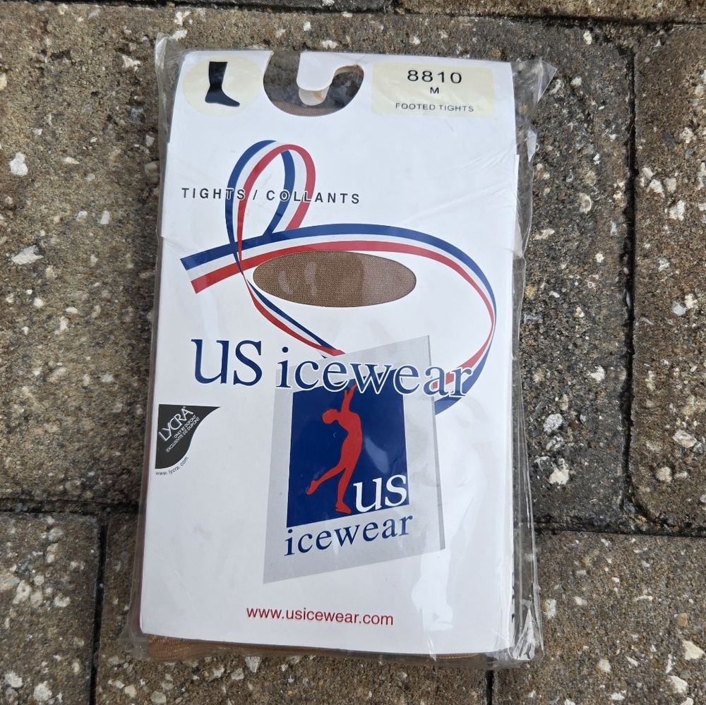 NWT US icewear Womens Coolmax Footed Ice Skating Figure Skating Tights
